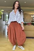 Made in Italy Cooper Needlecord Sia Pant Auburn